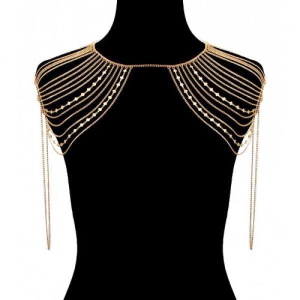 Gold Double Shoulder Body Chain